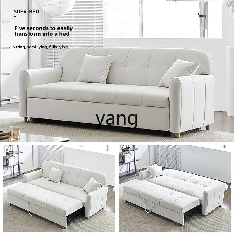 LH sofa bed folding dual-purpose living room sofa cream wind cat scratching cloth