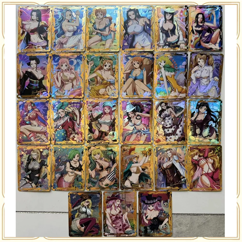 

27PC/Set Anime One Piece DIY ACG Boys Game Toys Collectible Cards Christmas Birthday Gifts Nico Robin Perona Boa Hancock Nami