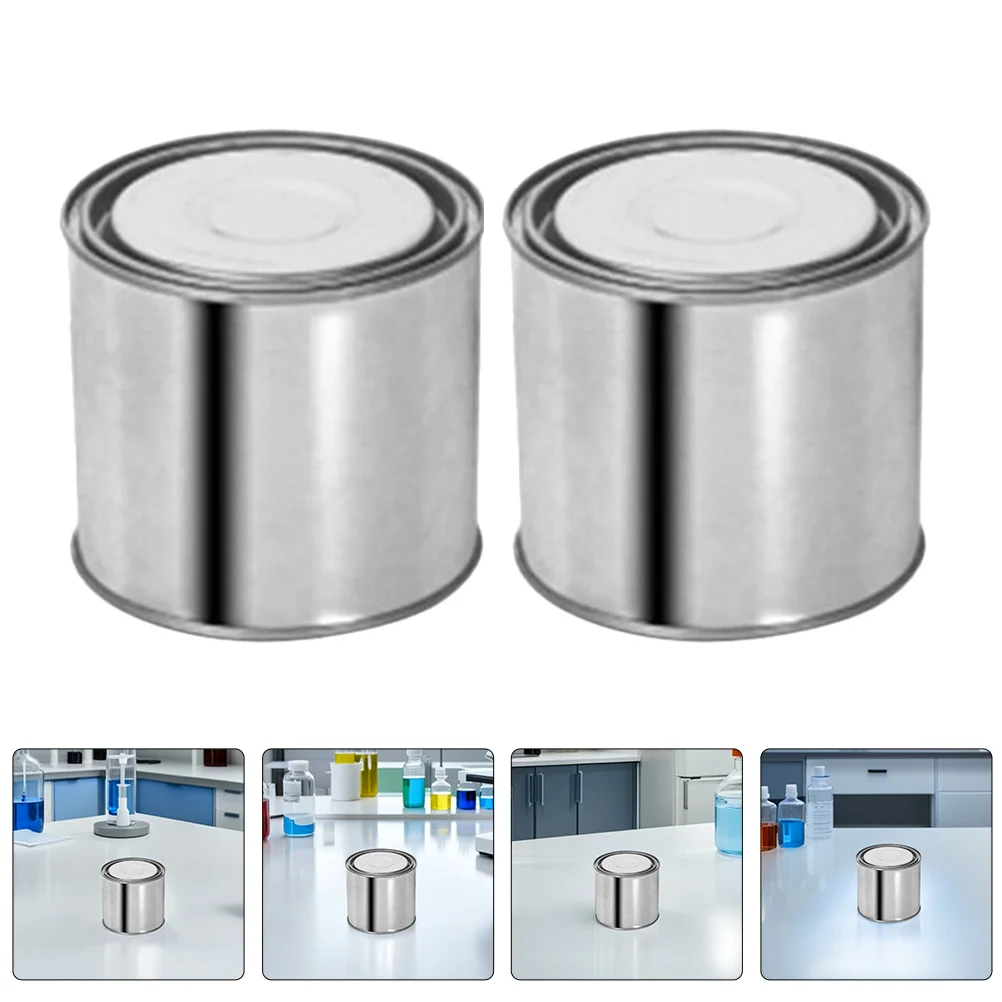 

4pcs Sealed Paint Can 400Ml Metal Bucket Leakproof For Oil Paint Asphalt Sample Storage Industrial Use Empty Tin With Lid