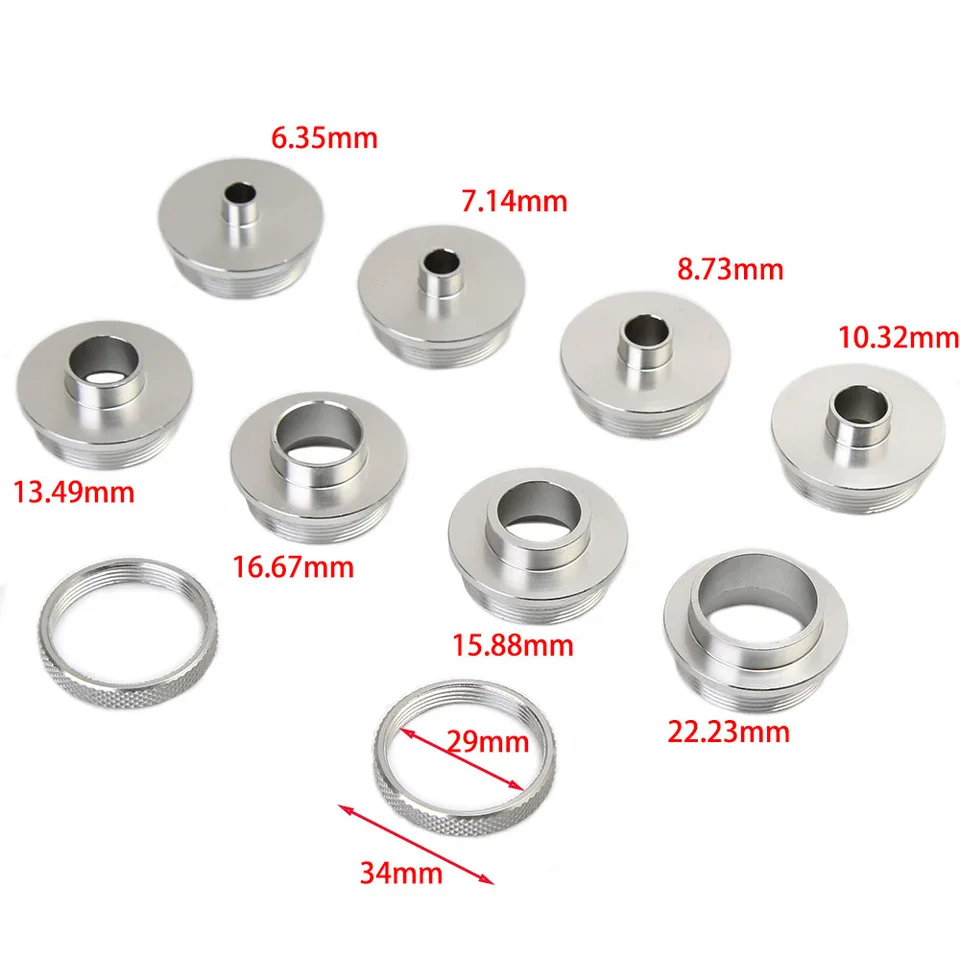 10-Piece Aluminum Alloy Router Template Guide Bushing Set – Blue, Fits 1-3/16 Inch Plates, Woodworking