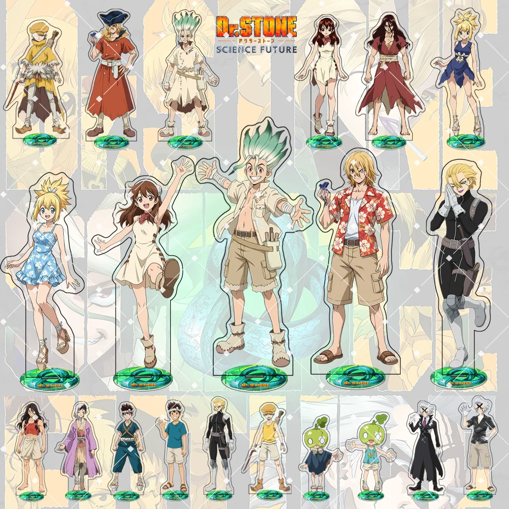 

Anime Dr. Stone 15CM Acrylic Stand keychain Anime Figure Senku Kohaku Backpack Charm Desk Decor Birthday Gift For Fans