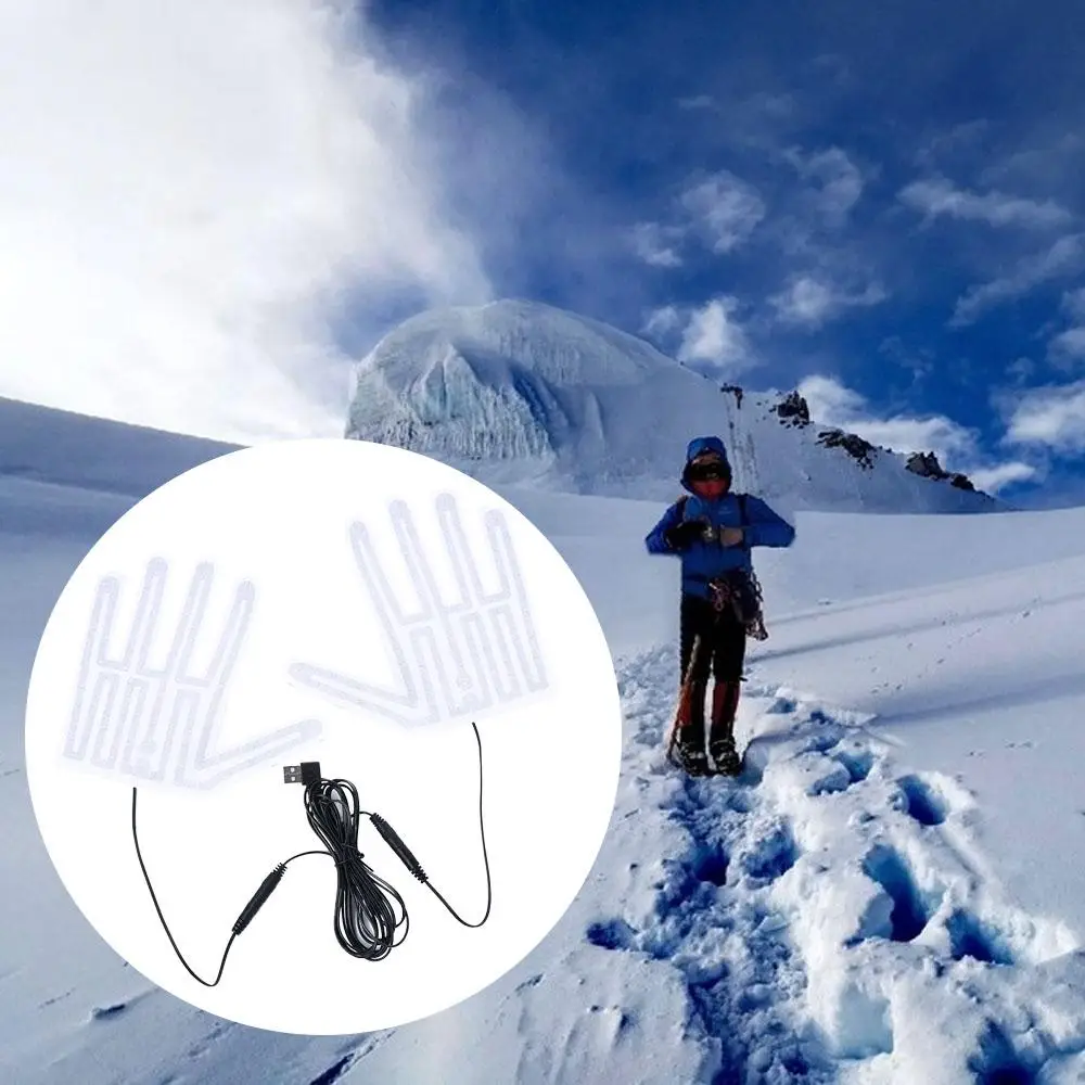 

Теплые лыжные перчатки с подогревом, зимние перчатки с электрической нагревательной пленкой, перчатки с USB-подогревом, нагревательный элемент для перчаток, нагревательная пленка для перчаток