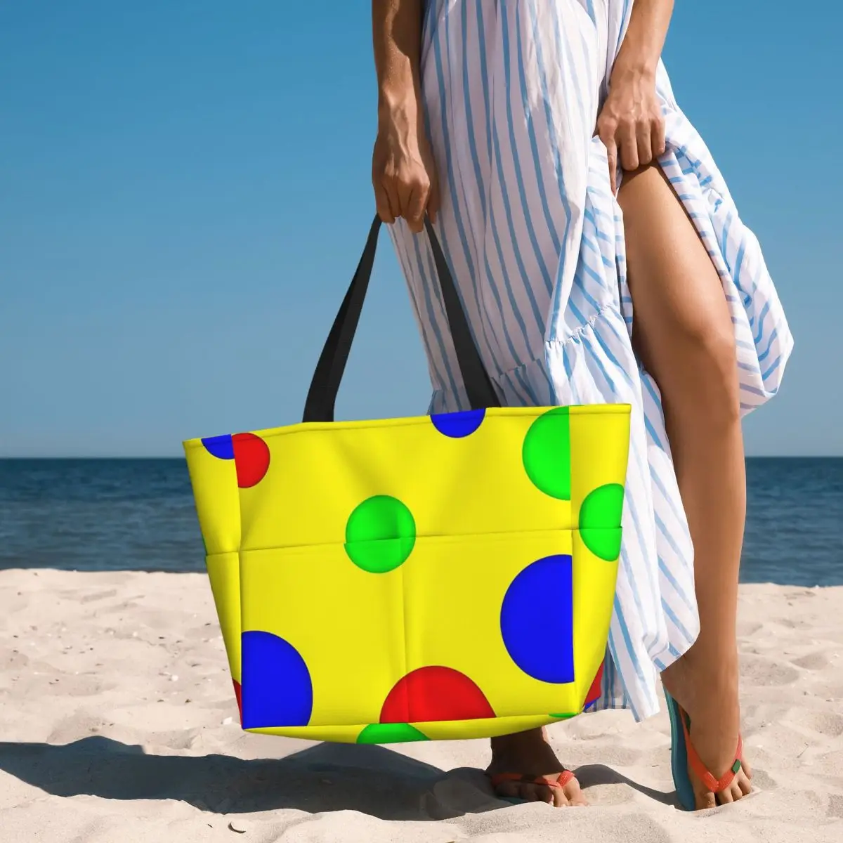 Spotty Bag Mr Tumble's Spotty Beach Tote Bag Sport Gym Yoga Duffle Large Tote Bag Women Travel Bag Fitness bag