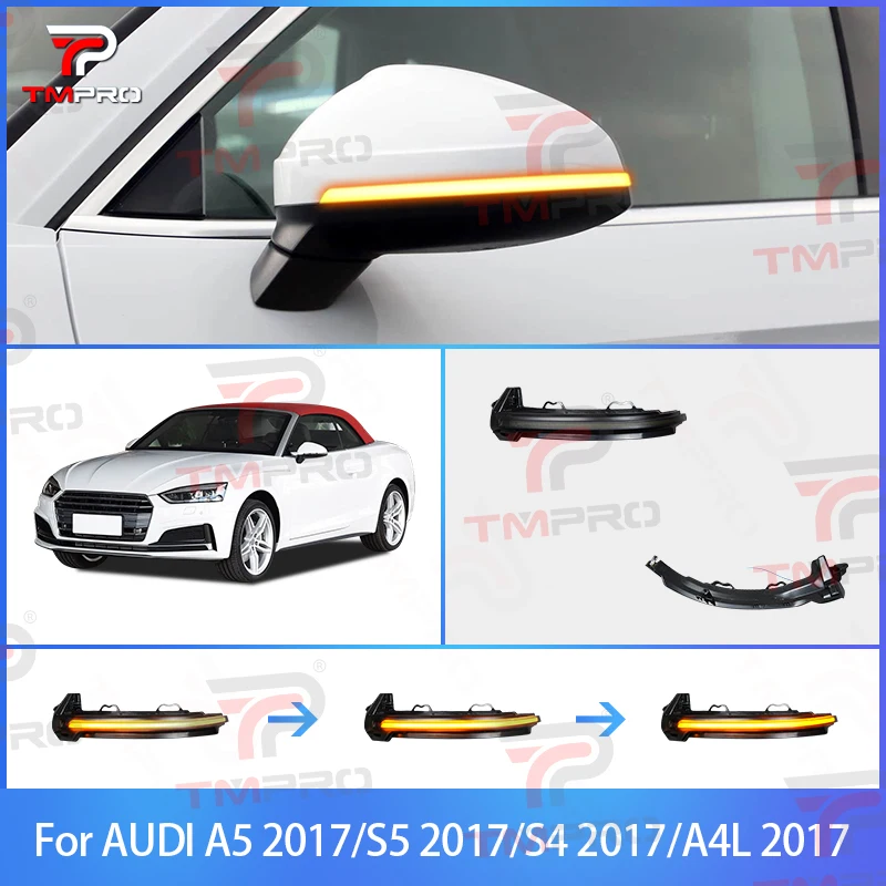 

Для Audi 17 + A5 S5 S4 A4L светодиодный динамический указатель поворота, мигающий водный индикатор бокового зеркала, мигалка, синий свет