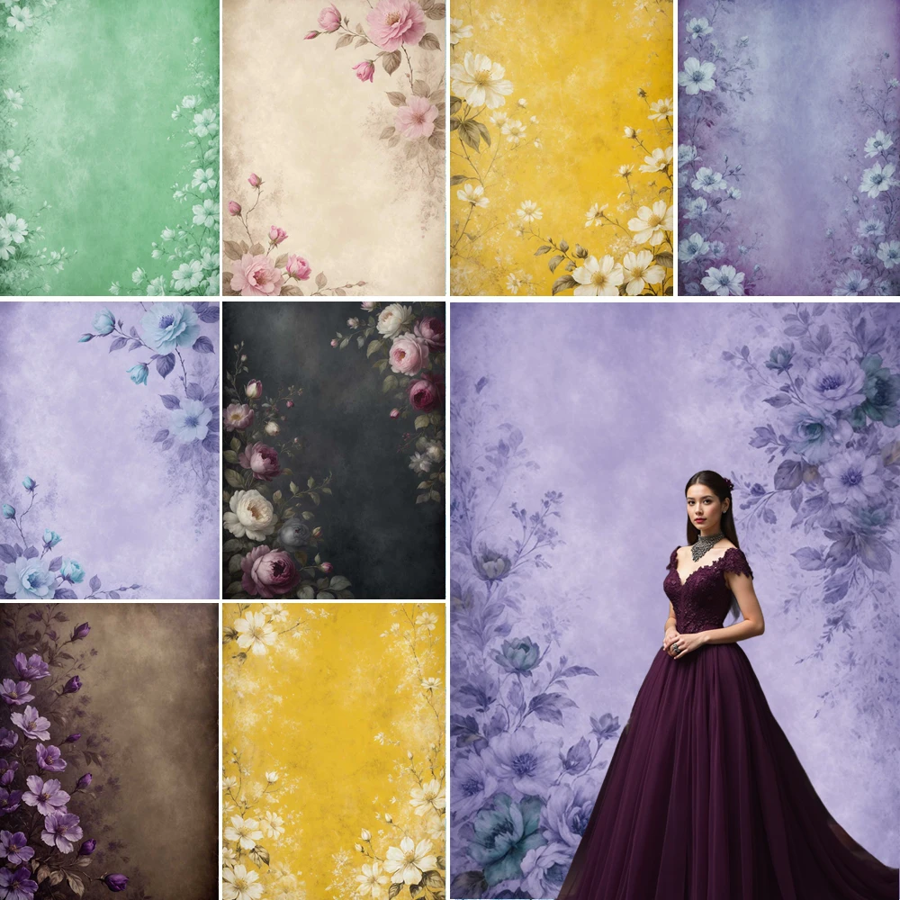 

MOON.QG Flower Textured Background Flower Gradient Backdrop Photography Accessories Photocall Shooting Props Children Birthday