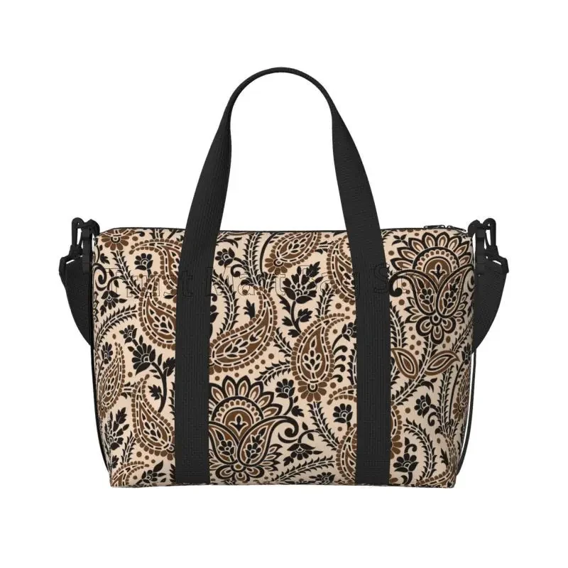 

Ботаническая дорожная спортивная сумка с узором пейсли, легкая водонепроницаемая сумка для ночной ручной клади, женская сумка для занятий спортом, тренажерным залом, йогой