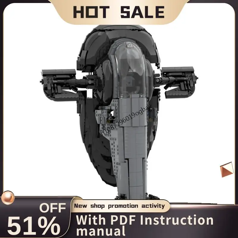 

Новинка, 1855 шт., знаменитый звездный боевой фильм Moc Firespray, модель космического корабля, креативные идеи «сделай сам», детская игрушка, подарок на день рождения, пазлы на заказ