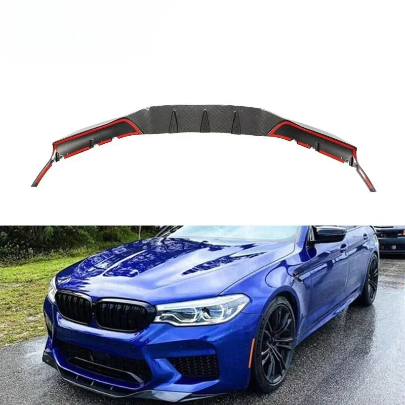 Carbon Fiber Car Front Bumper Lip for BMW 5 Series F90 M5 Sedan 4-Door 2021-2022