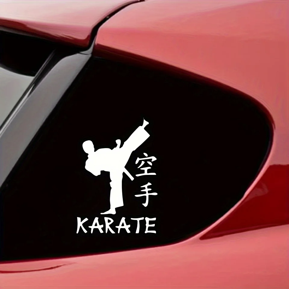 1Pc Karate Martial Arts Japanese Style Vinyl Sticker Emblem Decal for Motorcycle Helmet Car Truck Laptop