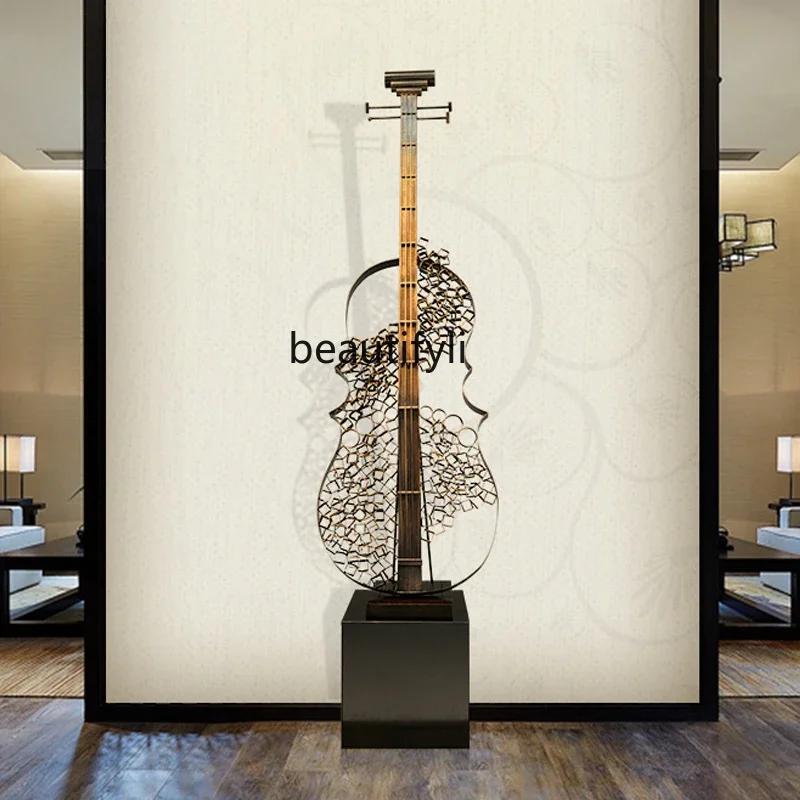 Musical Instrument Ornament Hotel Clubhouse Music Dining Bar Living Room Entrance Art Ornament Floor Sculpture