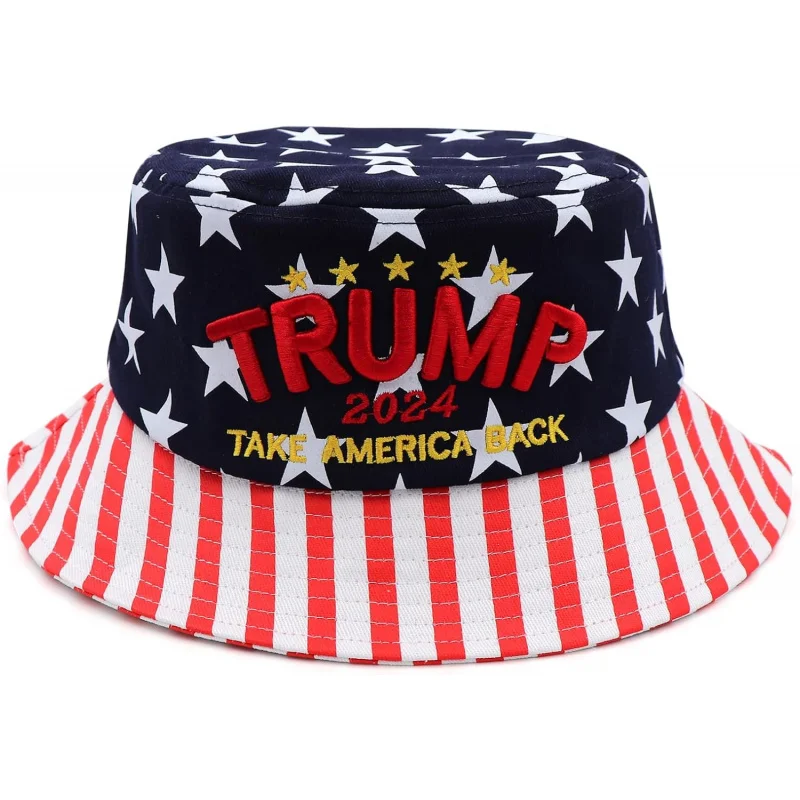 Aga bucket hat Donald Trump 2024 flag cap take America back unisex outdoor sun hats