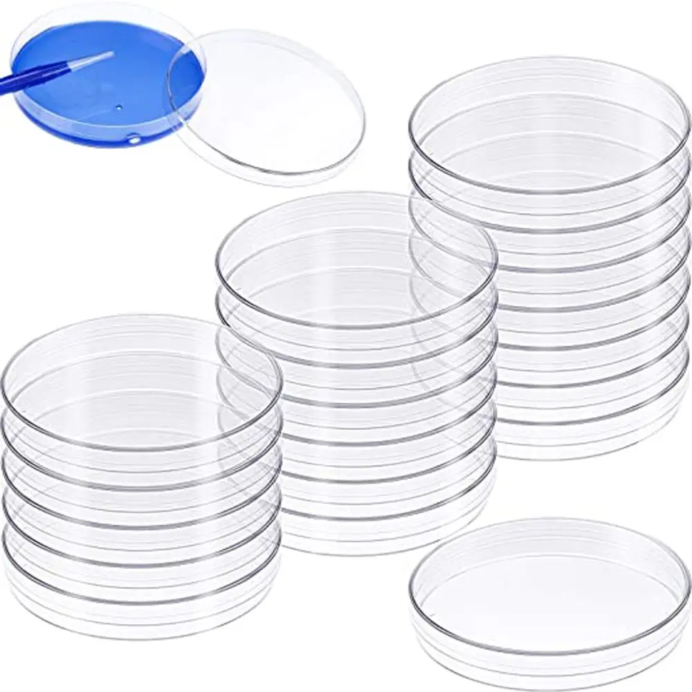 Supplies Scientific 90x15mm 55x15mm Plastic with Lids Bacteria Culture Dish Petri Dishes Clear Petri Dish Sterile Petri Dishes