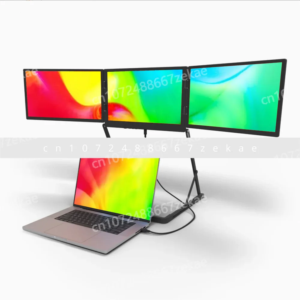 شاشة ألعاب IPS مقاس 15.6 بوصة واجهة USB-C مزدوجة 1080P FHD من الألومنيوم للسفر TriCreate نظام تشغيل Win-dows جديد