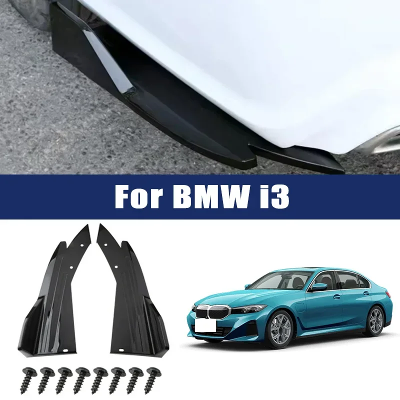 

2pcs Car Rear Bumper Spoiler Lip Carbon Fiber Wing Trim Protection Anti-crash Diffuser Side Skirt Wrap Angle Splitter For BMW I3