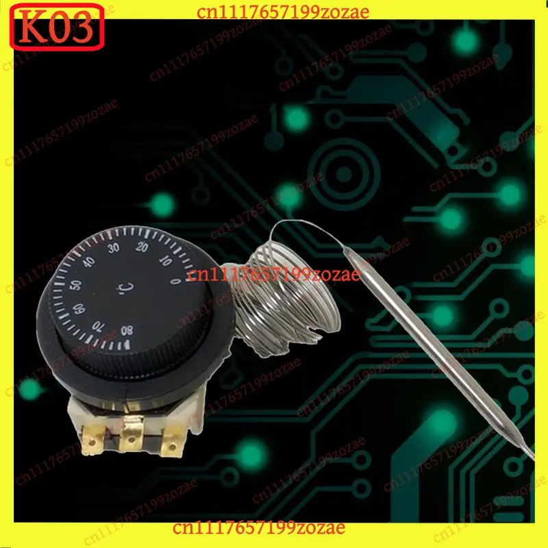 k3 Mechanical Capillary Thermostat 0-80°C Adjustable Temperature Controller for Electric Oven Stove