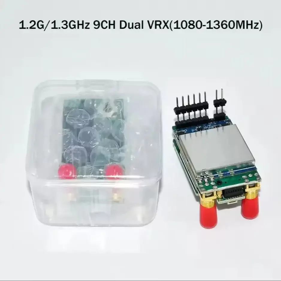 SmCpDJI Glasses VRX 1.2/1.3Ghz VRX Video Receiver Dual Antenna 9CH Fatshark SKYZONE Spare Parts With Antenna Time Traveling Mach