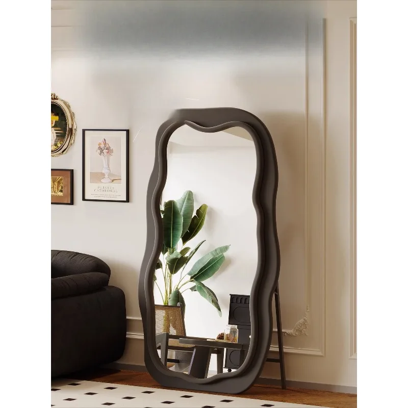

Mirror full-body floor-to-ceiling ins wind fitting household French full-length