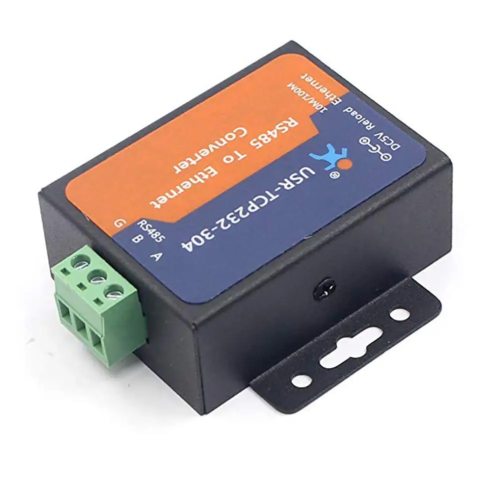 Modbus puerto serie RS485 a servidor convertidor Ethernet, transmisión de datos, compatible con DHCP/DNS, USR-TCP232-304