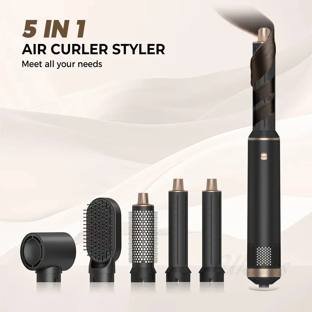 Super Hair Dryer Professional Blow Dryer Multi Functional Hair Styling Curlers 5 in 1 Hair Styler Brushless Motor Fast Drying