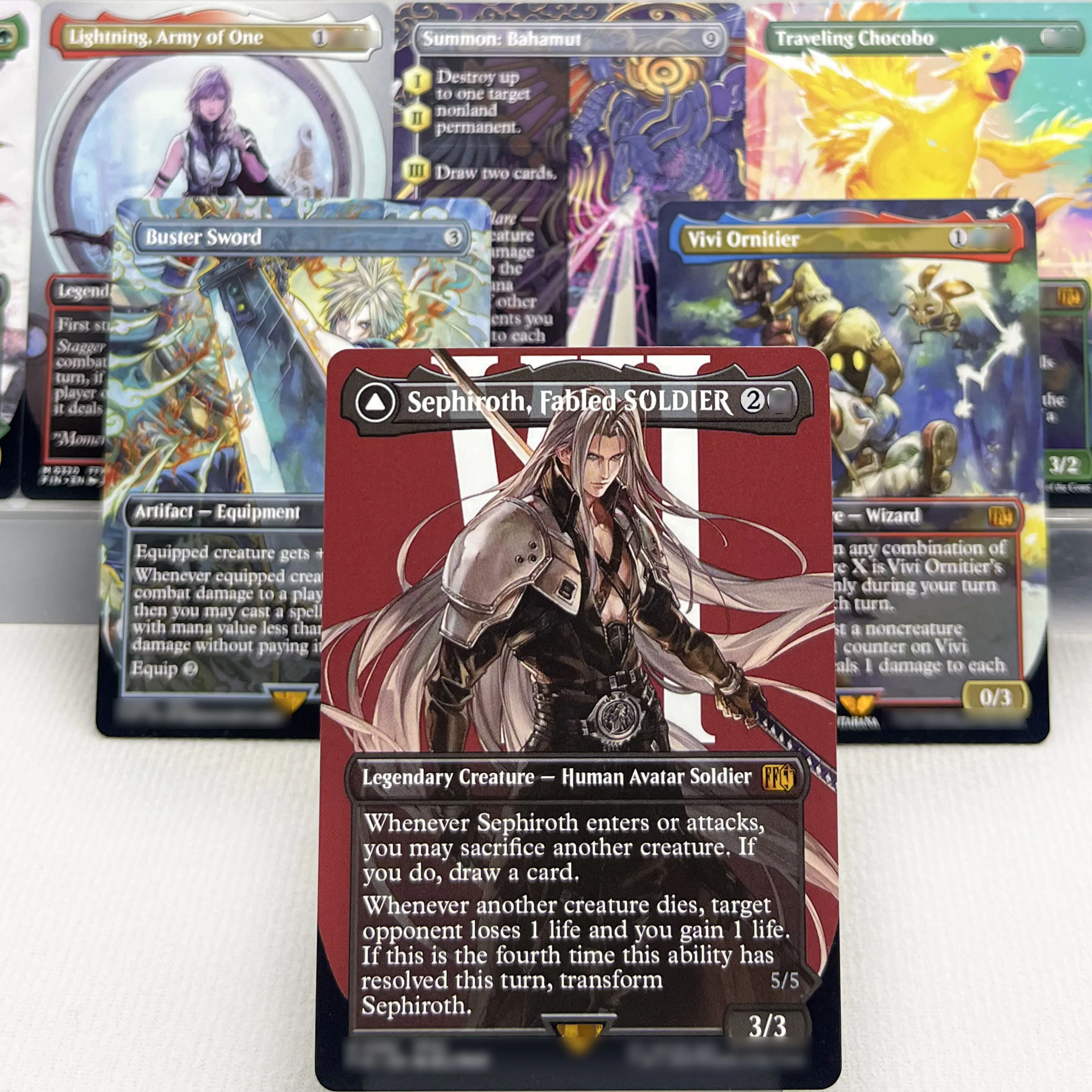 FIN HOLO14-I01 Tcg الوكيل البطاقات السحرية Sephiroth، Fabled SOLDIER Vivi Ornitier Buster Sword Squall، SeeD Mercenary جمع #5