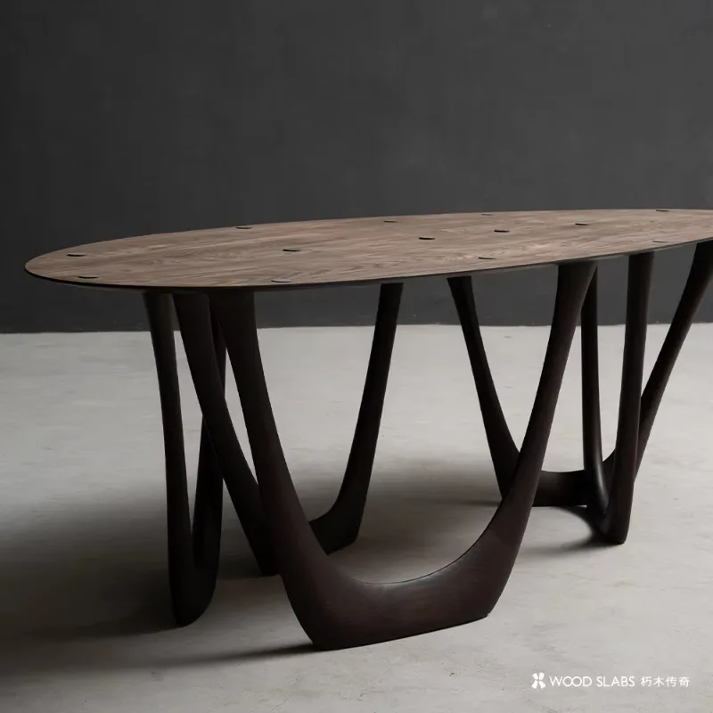 White Wax Wood Black Rubbing Color Table Legs Durable Solid Wood Table Base Table Legs