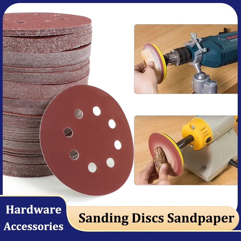  60-2000 Grits Sanding Discs 5 Inch Abrasive Sand Paper Hook And Loop 125mm with 8 Holes Available for Power Sander Sanding Too