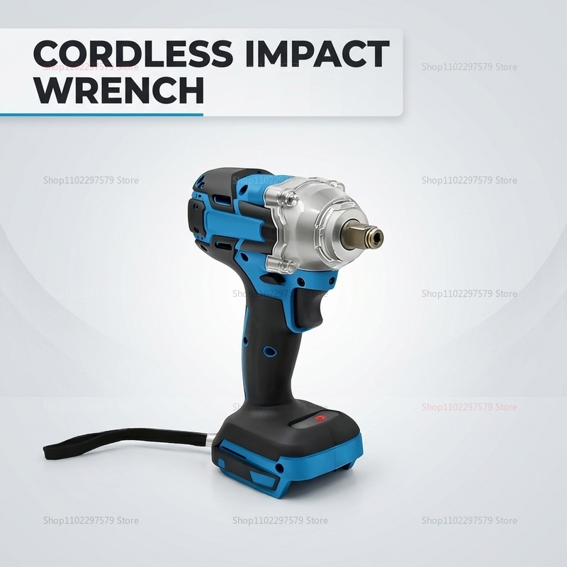  Cordless Electric Impact Wrench Brushless Hand Drill No Battery Heavy Duty Power Tool for Automotive Construction Repair and DIY 