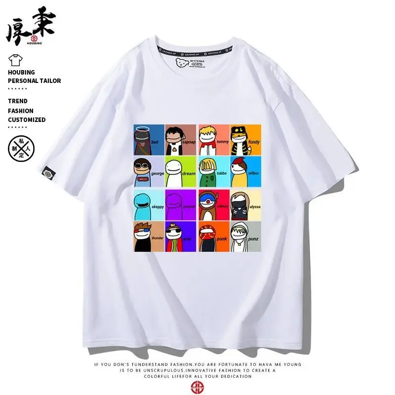 2024 neue sapnap cosplay Traum team smp merch 3D-Druckspiel Kurzarm T-Shirt Frauen/Männer Sweatshirt Jugend lässig Streetwer Boy