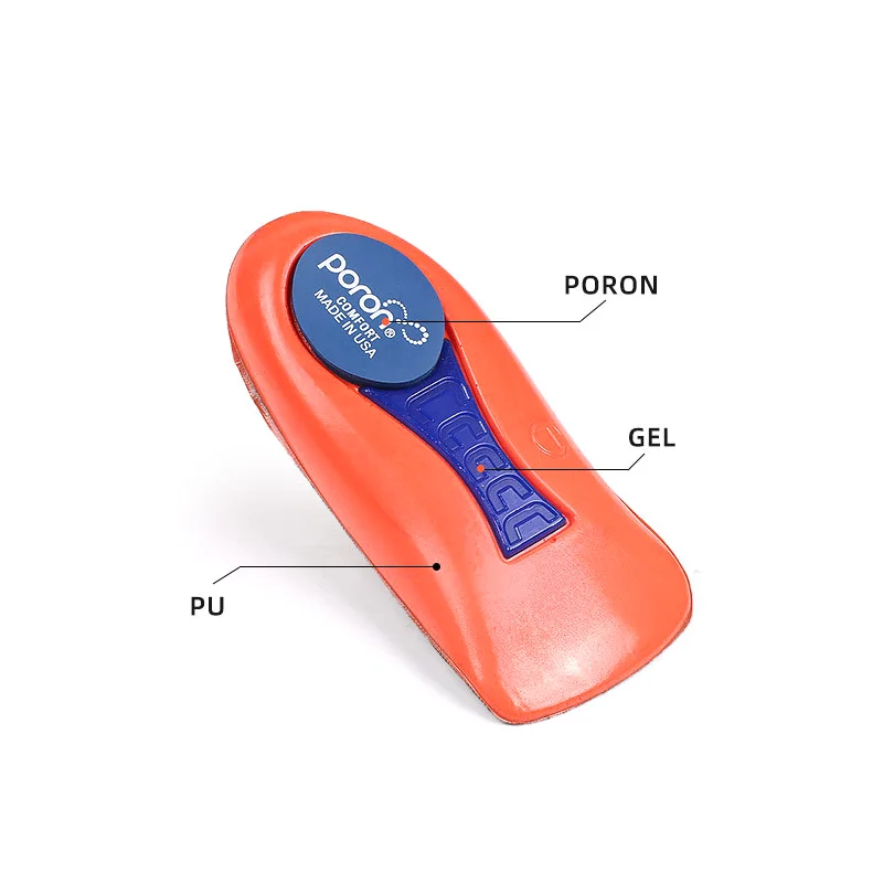 Orthopedic Heel Pain Relief Insoles - Plantar Fasciitis Correction with Arch Support & Shock Absorption for Running/Work