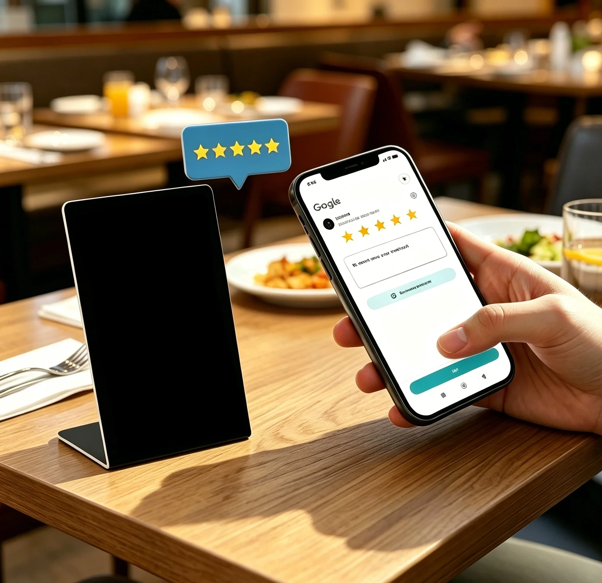 N-tag Crad for Google Review NFC station table NFC 13.56Mhz programmable Reviews display bending card standing brand bracket