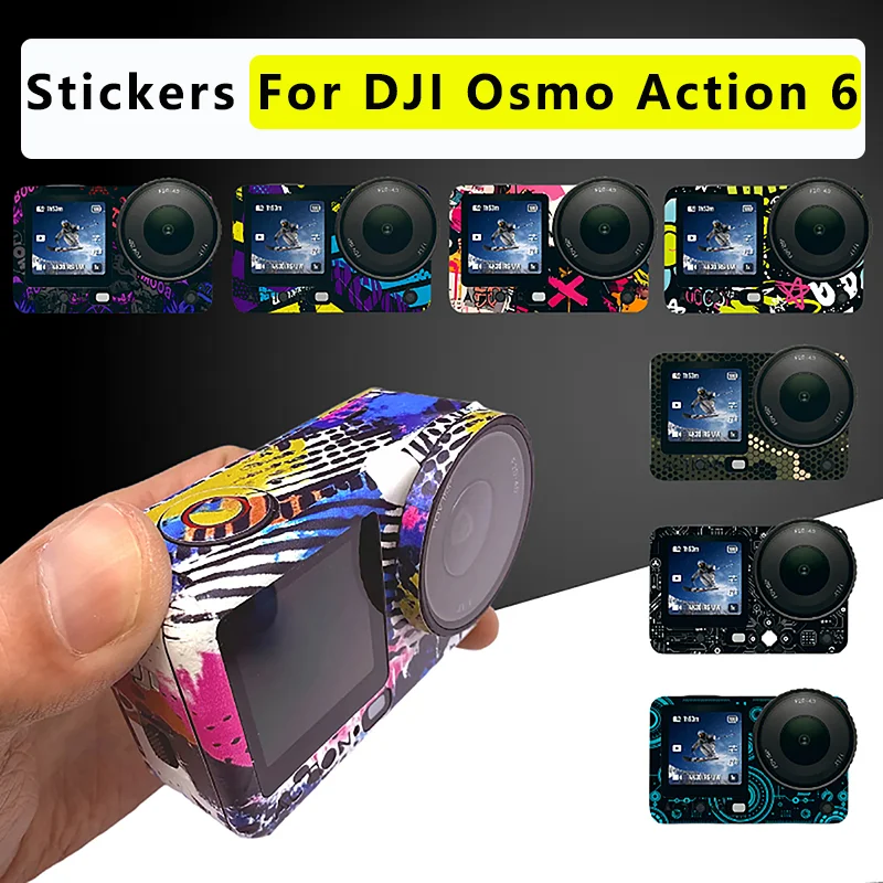 

For DJI Osmo Action6 Sports Camera Stickers Anti-scratch Protective Film Personality Decals For ACTION 6 Refit Skin Accessories