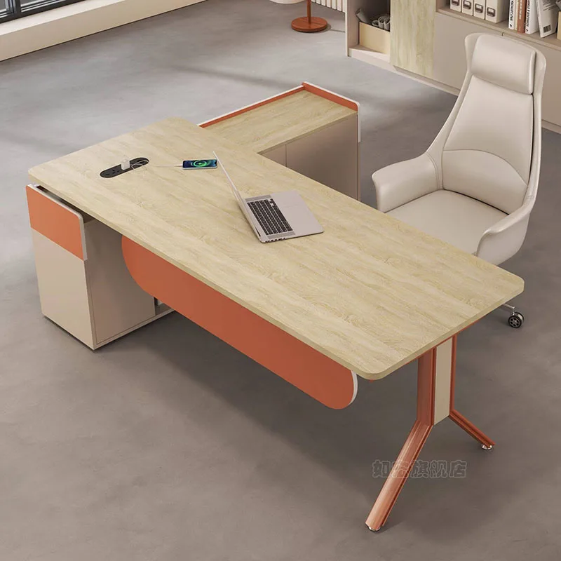 Decoration Modern Office Desk Reception Design Space Saving Aesthetic Office Desk Nordic Luxury Escrivaninha Trendy Furniture
