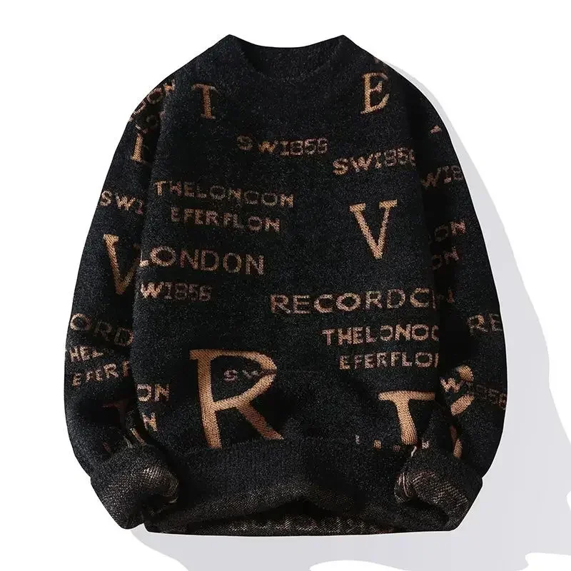 Pullover Uomo Maglioni lavorati a maglia in pile caldo per uomo Maglieria spessa a maniche lunghe Offerte di abbigliamento economici di alta qualità 2025 Streetwear
