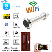 Doorbell 150 Degree Peephole Viewer Door Eye Video Door Bell Smart IR Indoor Camera Monitor Visual 1080P Wifi IP Camera V380