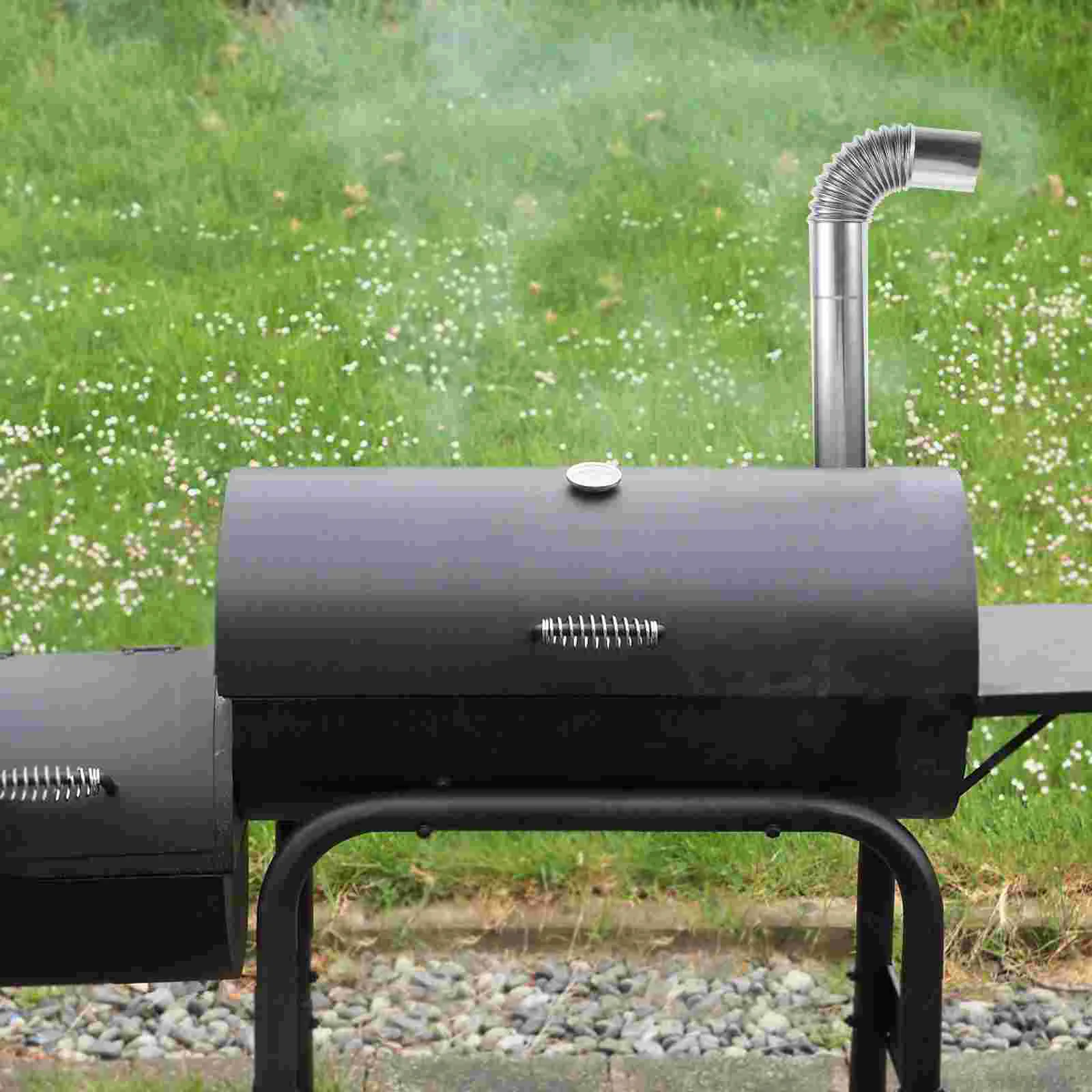 Tubo de escape de acero inoxidable, estufa de calefacción de Metal, chimenea, ventilación del hogar, fuego, Flexible, parrilla de barbacoa, carbón
