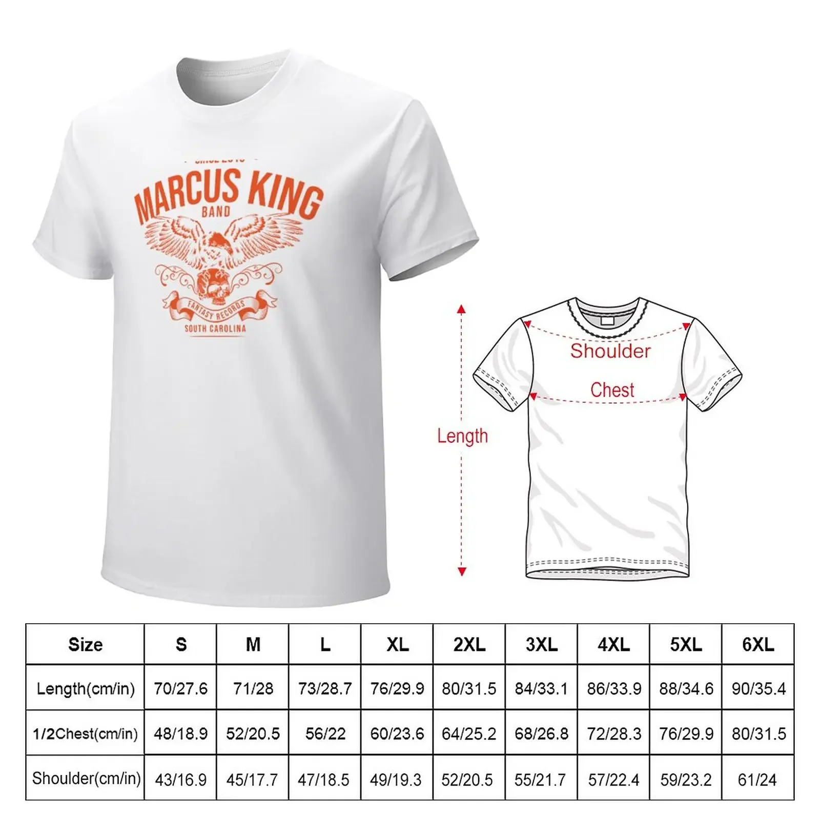 The marcus king bandsouth carolina T-Shirt customizeds anime clothes oversized plain white t shirts men