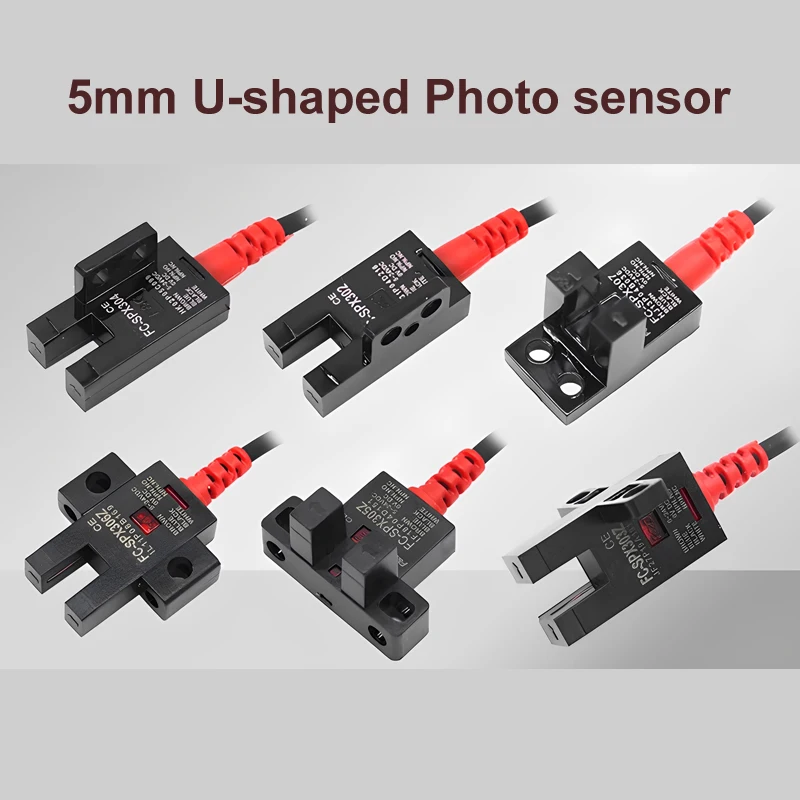【3pcs 20% OFF】5MM slot FC-SPX303 305 306 307PZ U-shaped Photoelectric Sensor, Movement limited Positioning Sensor