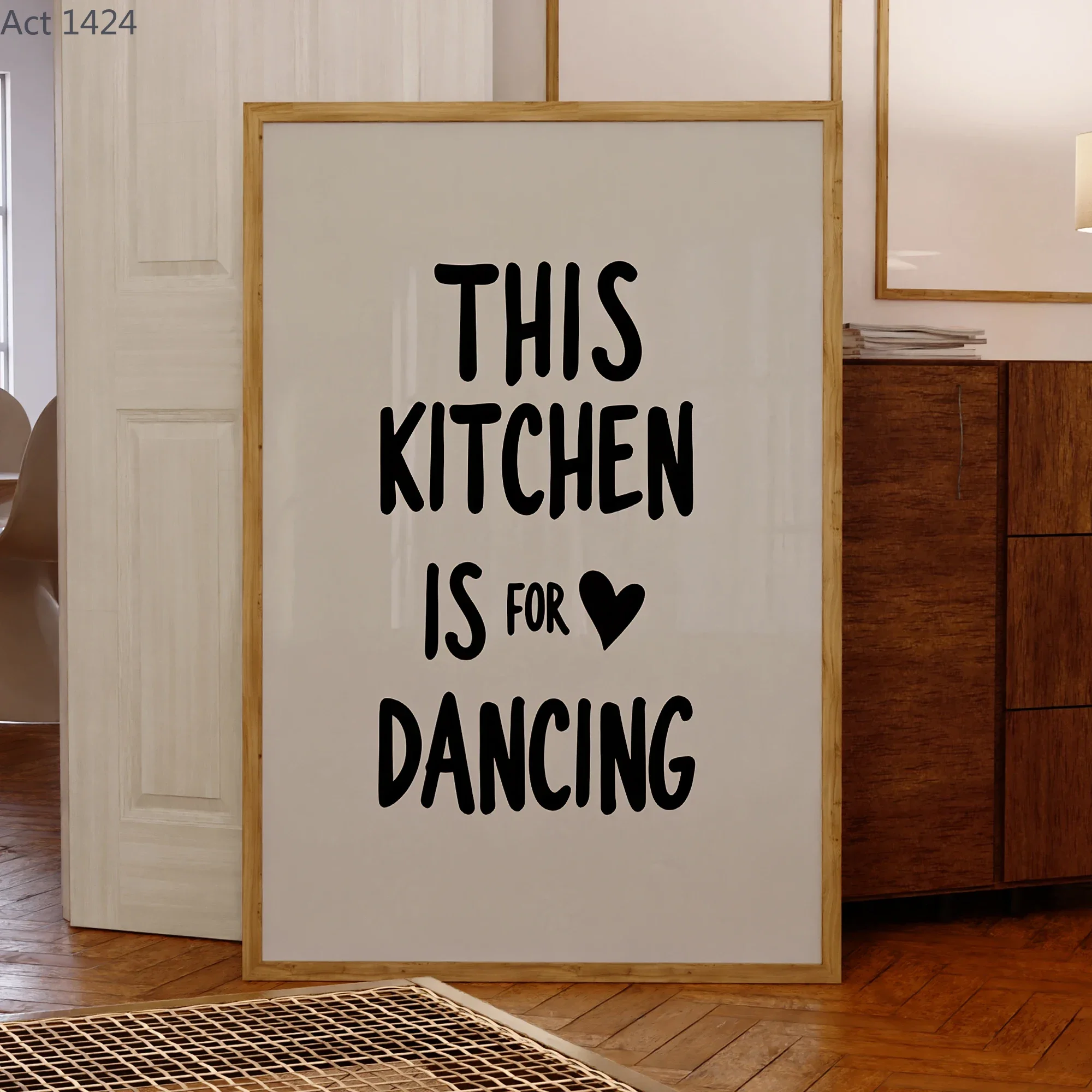 Moderner Minimalistischer Stil Diese Küche Ist Zum Tanzen Bestimmt Wandkunstdrucke Leinwandgemälde Poster Bild Für Wohnzimmer Heimdekoration