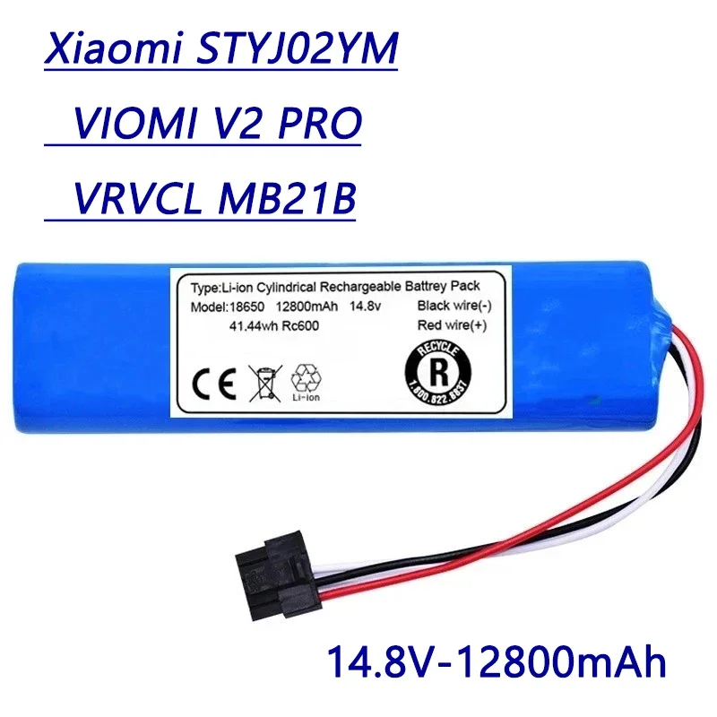 

100% brand new. 14.8V 12800mah 18650 lithium battery, suitable for viomi V2 pro, vrvclmb21b and Xiaomi styj02ym.