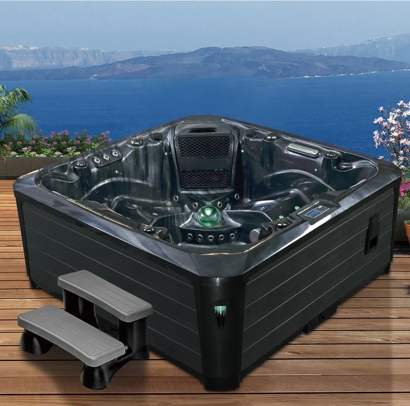 

Large Portable Acrylic Outdoor Spa Hot Tub With LED Light