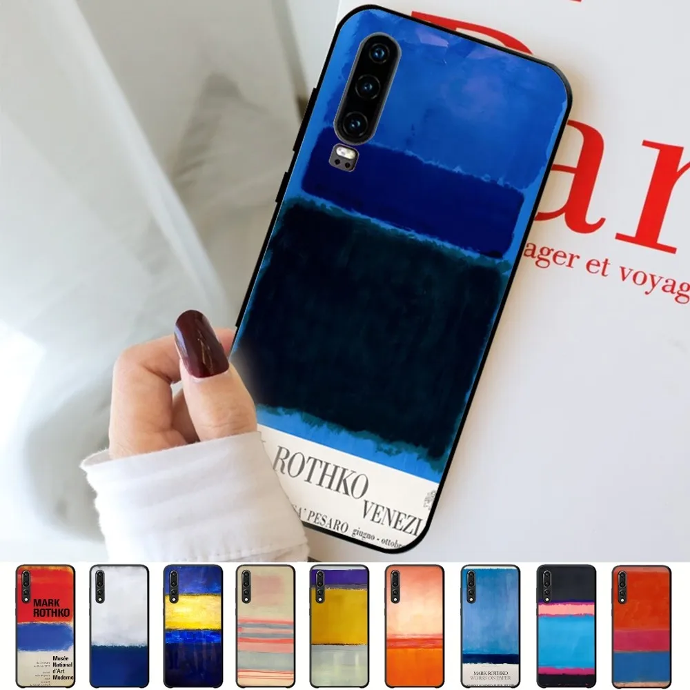 Rothko Abstract Colorful Tin Signs Phone Case For Huawei P 8 9 10 20 30 40 50 Pro Lite Psmart Honor 10 lite 70 Mate 20lite