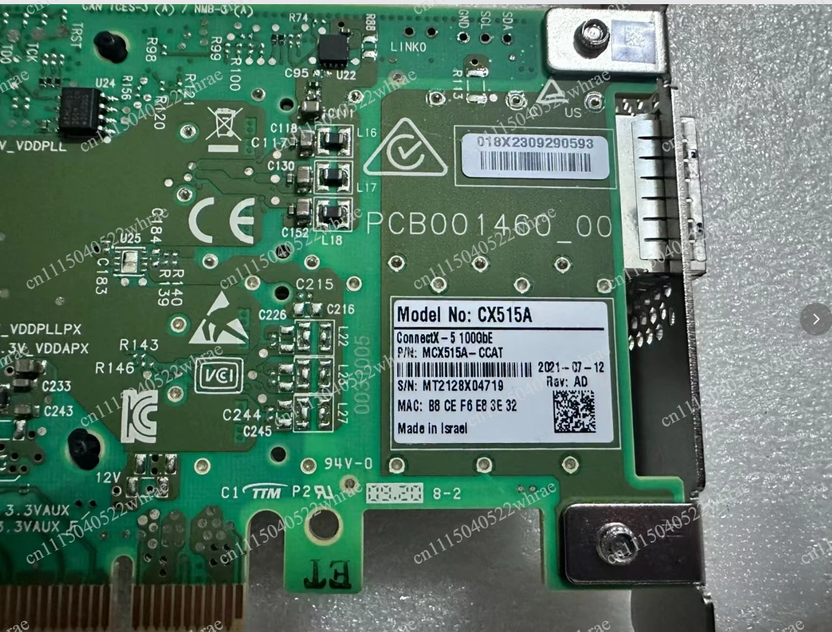 MCX515A-CCAT ConnectX-5 100G single port network interface card
