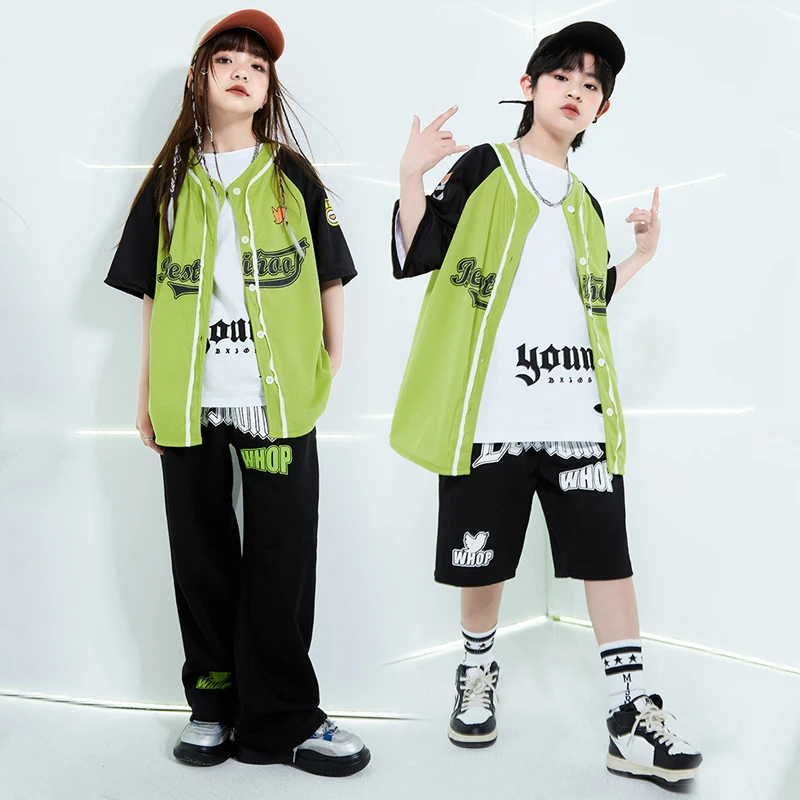 

Children'S Ballroom Dance Clothes Boys Girls Jazz Dance Costume Kids Hip Hop Street Wear Stage Performance Kpop Outfit 10037