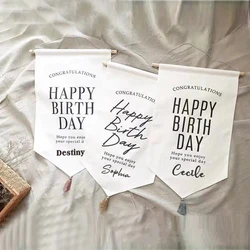 customized Children's birthday letter hanging flag, happy birthday letter party decoration decoration background hanging cloth
