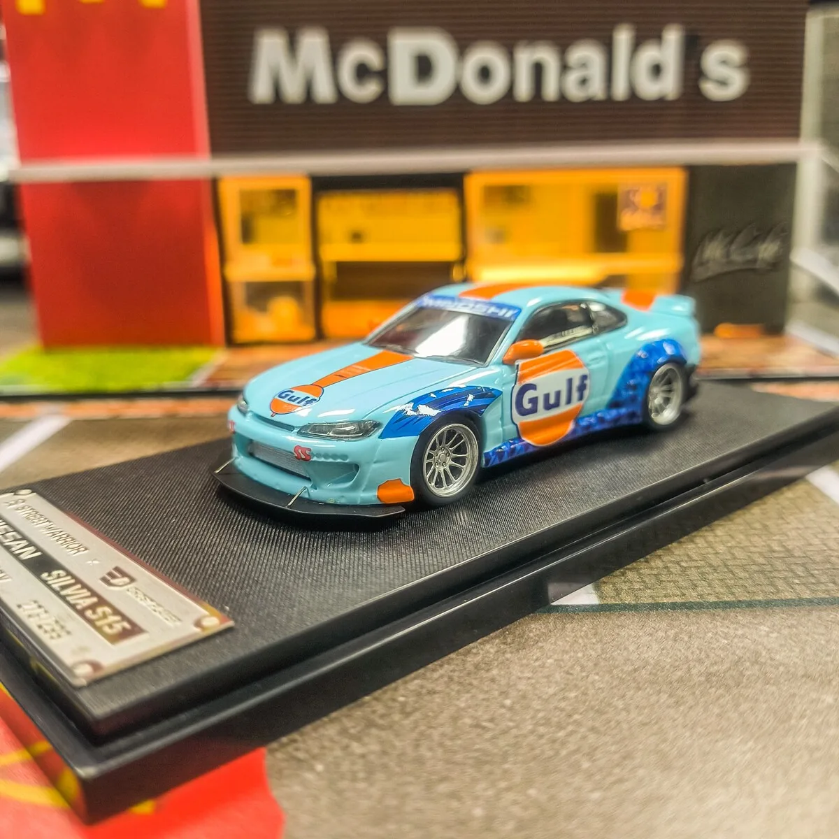 

SW 1/64 JDM Silvia S15 Pandem Gulf Sports Model Diecast Metal Car