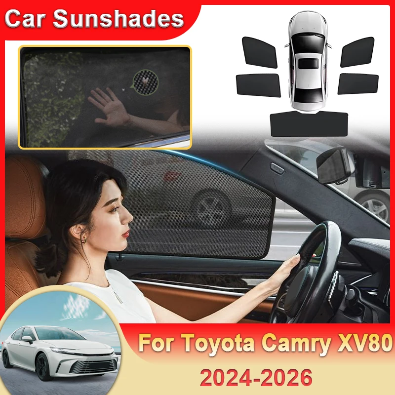 

Магнитные солнцезащитные козырьки для Toyota Camry XV80, аксессуары 2024 2025 2026, солнцезащитные козырьки, блокирующие шторки, аксессуары для защиты от несанкционированного доступа