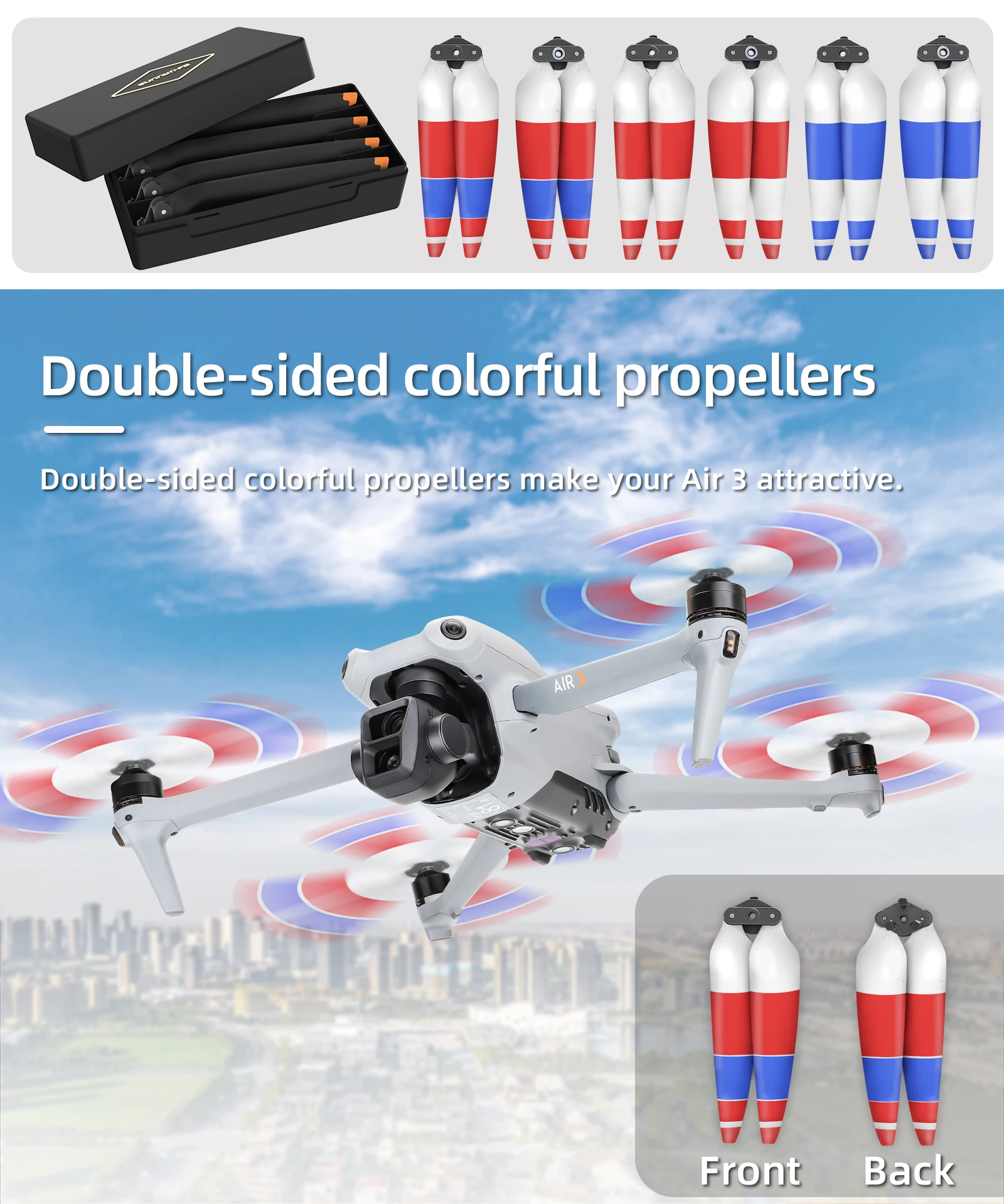 Drone Propeller For DJI AIR 3S/AIR 3 Foldable Lightweight Propellers Blades Storage For DJI AIR 3S/AIR 3 Drone Accessories