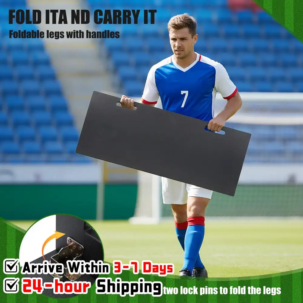 Soccer Rebounder Board 100x40cm Multi-Angle Soccer Wall Adjustable Angles for Control Passing and  Practice