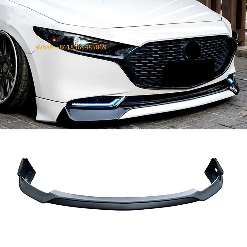 3 Axela 2020-2023 Front Lip Rear Lip Side Skirts Diffuser Lip Car Body Kits ABS Material Exterior Parts