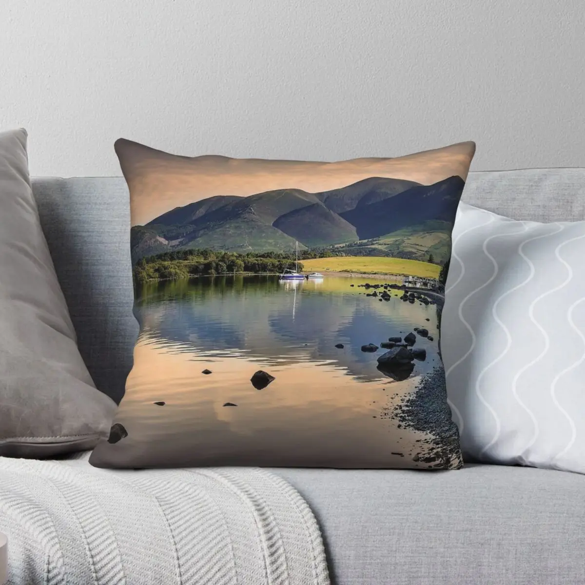 Sunrise Over Skiddaw Lake District Pillowcase Polyester Linen Velvet Printed Zip Decorative Throw Pillow Home Cushion Cover 18